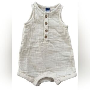 Old Navy Cream Button-Up Romper